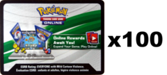 Pokemon SWSH7 Evolving Skies Code Card x 100